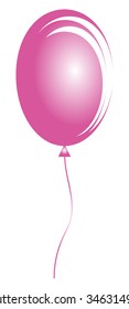 logo pink balloon