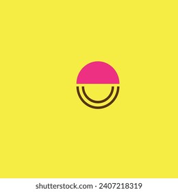 logotipo en colores rosa y marrón