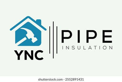 The logo for pipe insulation is a visually striking design that effectively communicates the product's purpose and functionality. Featuring a sleek and modern aesthetic, the logo incorporates eleme