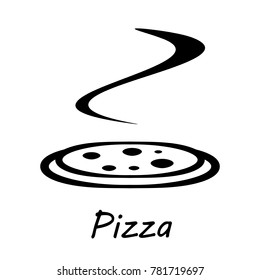 Logo pizza in black and white