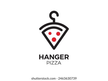 logo pizza hanger. food cafe and restaurant vector design