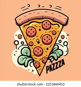 Logo pizza, logo icon vector illustration