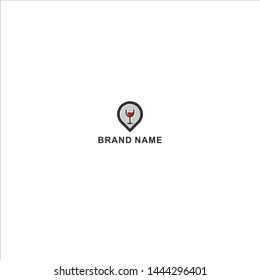Logo place icon vector glas