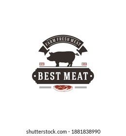 logo para un lugar que procesa y vende carne fresca con la mejor calidad de carne