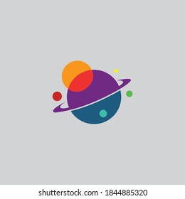 vector de plantilla de icono del planeta de logotipo
