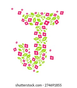 Logo. Plant. Letter J.