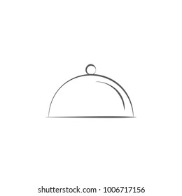 logo Plate Cloche icon. Elements of dishes icon. Premium quality graphic design. Signs, outline symbols collection icon for websites, web design, mobile app, info graphics on white background