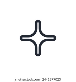 Logo plus line design template elment