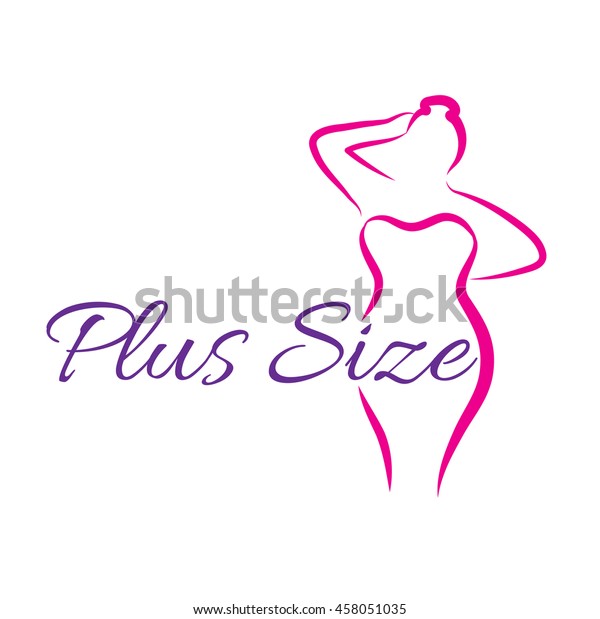 Logo Plus Size Woman Curvy Woman Stock Vector Royalty Free 458051035 