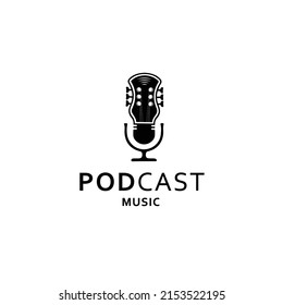 logo Podcast and guitar	musisi 
