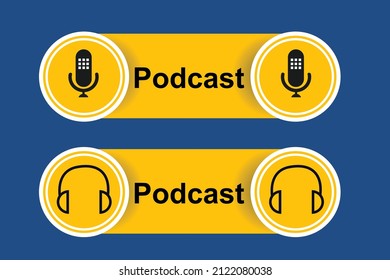 logo and podcast icon for your talk show and branding with color and shape variants