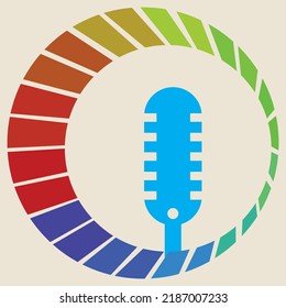 logo for podcast show, suitable for broadcast radio show, talk show