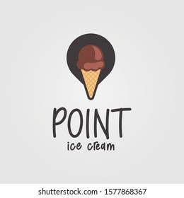 Logo Point Ice Cream Template Design