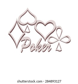logo poker cards suit
