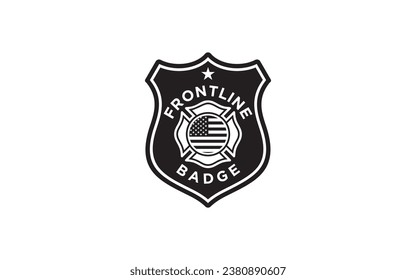 Logo Police Officer badge decorative. police shield design template	
