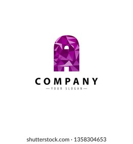 Logo polygon with the letter a