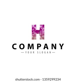 Logo polygon with the letter H