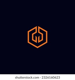 Logo Polygons Orange. This logo is suitable for many purpose as corporate identity, mobile and technologies development, engineering firm and more.