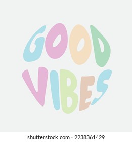logo with positive message. circle