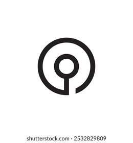 Logo buscador de energía diseño único minimalista con fondo en blanco