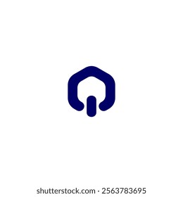 Logo power icon, Q Letter. O logo fintech, technology, arrow, growth and increase symbols icon. geometric