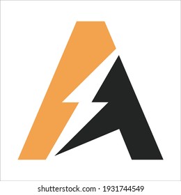 A Logo Power.A Letter Design Vector Illustration Modern Monogram Icon Isolated.
