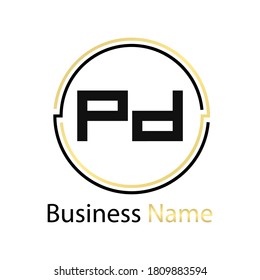 Logo PP Business Letter Logo Design With Simple style