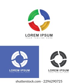 Plantilla de diseño de círculo de resumen de logotipo Premium. Vector de iconos circulares.