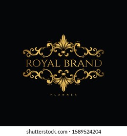 Logo Premium Luxury with Golden Color. Royal Brand for Luxurious Concept 