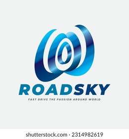 Logo presenting the petro economy, crypto currency exchange, global trading, economical revolution and overall car wheel branding.