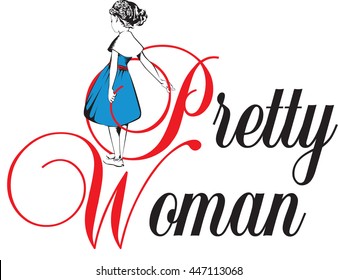 Logo Pretty Woman Stock Vector (Royalty Free) 447113068 | Shutterstock