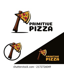 logo Primitive pizza art illustration