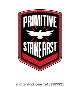 logo primitive vector design for t shirt or your brand