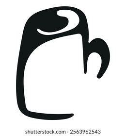 logo print of a long cup for a variety of drinks drawn with an original outline