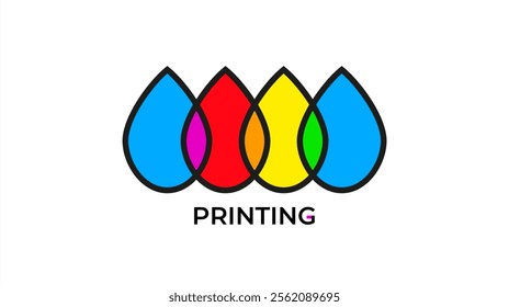 Logo printing, vector 10 eps.