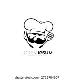 Logotipo de un chef profesional con un aspecto único, logotipos simples
