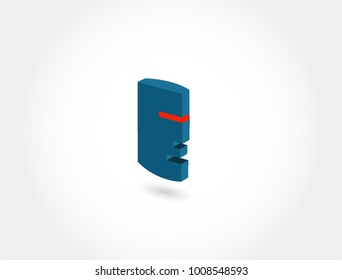 Logo profile droid. Vector icon