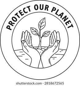 Logo promoting environmental protection and conservation efforts globally.