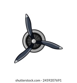 logo propeller cartoon. prop underwater, hull screw, aircraft engine logo propeller sign. isolated symbol vector illustration