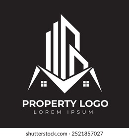 Logo Eigenschaft minimalistische Vorlage mit abstrakter geometrischer Linie Kunst Icon Logogramm Konzept