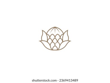 Logo protea flower,Feminism, Minimalist, Modern, Logo Line, editable color