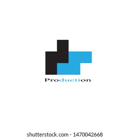 Logo PS rectangle simple vector
