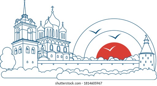 The logo of the Pskov Kremlin