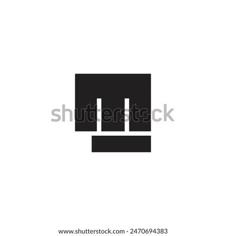 Logo punch geometric design with blank background