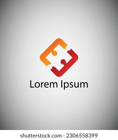 A logo with a puzzle piece in the middle