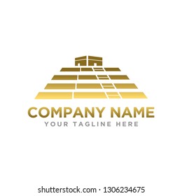 Logo Pyramid mexico logo design - vector