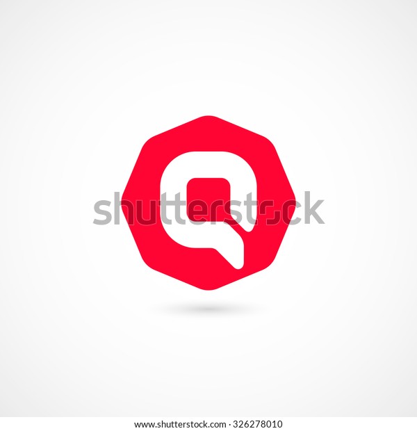 Logo Q Letter Isolated On White Stock Vector Royalty Free 326278010