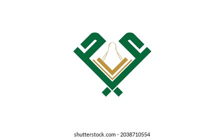 The logo of the Quran memorizers is a book with a graphic shape for a woman