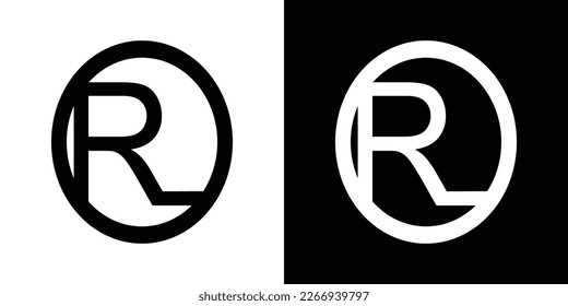 logo R abstract design modern and unique