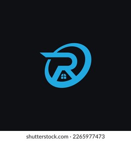 Logo R Home Abstract can editable and resize